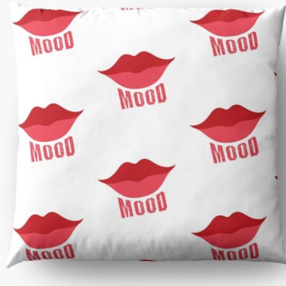 Kissing Lips Mood Floor Pillow